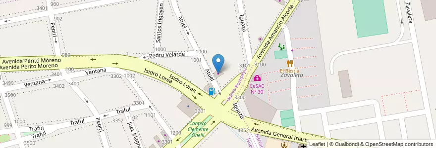 Mapa de ubicacion de Alcorta, Nueva Pompeya en الأرجنتين, Ciudad Autónoma De Buenos Aires, Comuna 4, Buenos Aires.