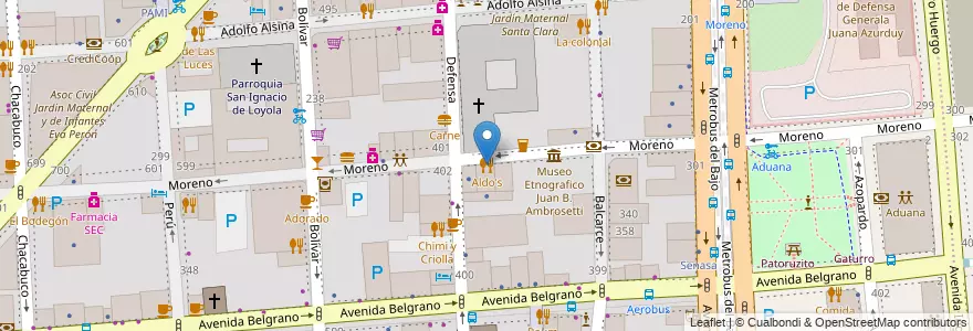 Mapa de ubicacion de Aldo's, Montserrat en آرژانتین, Ciudad Autónoma De Buenos Aires, Comuna 1, Buenos Aires.