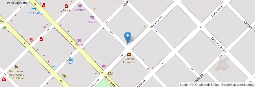 Mapa de ubicacion de Ale Make en Argentina, Cile, Provincia Di Neuquén, Departamento Chos Malal, Chos Malal, Chos Malal.