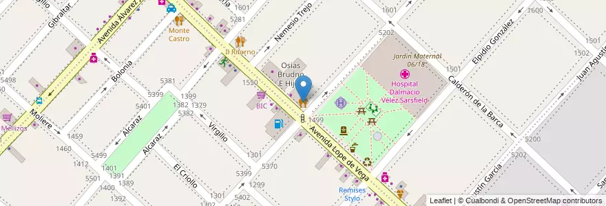 Mapa de ubicacion de Ale Miranda, Monte Castro en Arjantin, Ciudad Autónoma De Buenos Aires, Buenos Aires, Comuna 10.