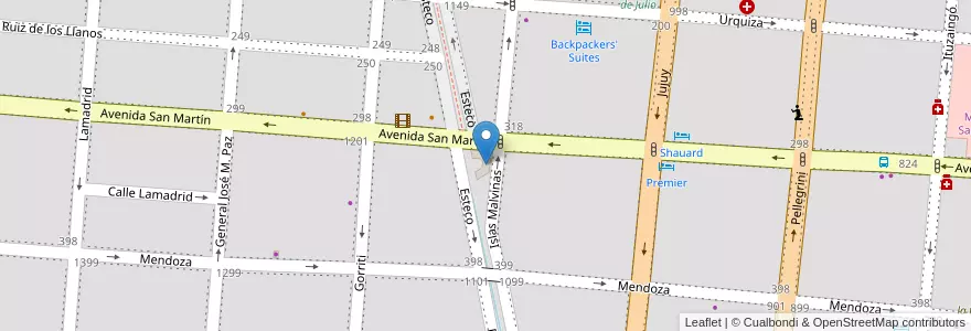 Mapa de ubicacion de Alejandra (puesto 6) en 아르헨티나, Salta, Capital, Municipio De Salta, Salta.