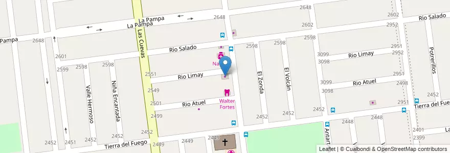 Mapa de ubicacion de Alejandro Scocciapino en Аргентина, Чили, Мендоса, Departamento Las Heras, Distrito El Challao.