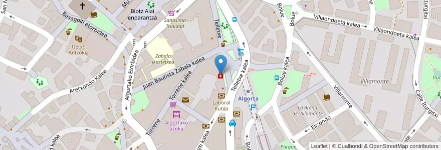 Mapa de ubicacion de Alejo De Sarria Ipiña en 西班牙, 巴斯克, 比斯开, Bilboaldea, Getxo.