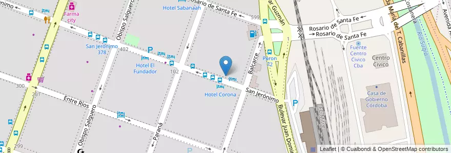 Mapa de ubicacion de Alemana en アルゼンチン, コルドバ州, Departamento Capital, Pedanía Capital, Córdoba, Municipio De Córdoba.
