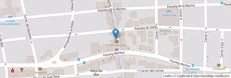 Mapa de ubicacion de Alex en اسپانیا, Baix Llobregat, Castelldefels.