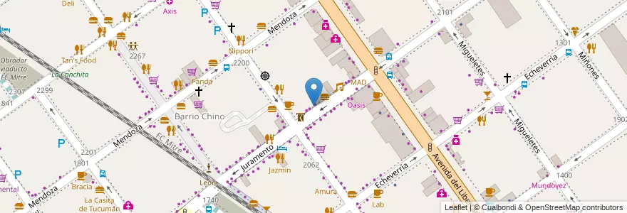 Mapa de ubicacion de Alex, Belgrano en Argentinië, Ciudad Autónoma De Buenos Aires, Buenos Aires, Comuna 13.