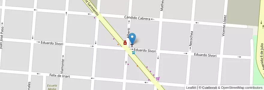 Mapa de ubicacion de Alfa y Omega en Argentina, Buenos Aires, Partido De Campana.