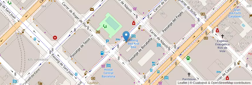 Mapa de ubicacion de Alfonsina Parrilla Argentina en Espanha, Catalunha, Barcelona, Barcelonès, Barcelona.