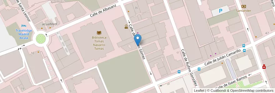 Mapa de ubicacion de ALFONSO GOMEZ, CALLE, DE,32 en スペイン, マドリード州, Comunidad De Madrid, Área Metropolitana De Madrid Y Corredor Del Henares, Madrid.