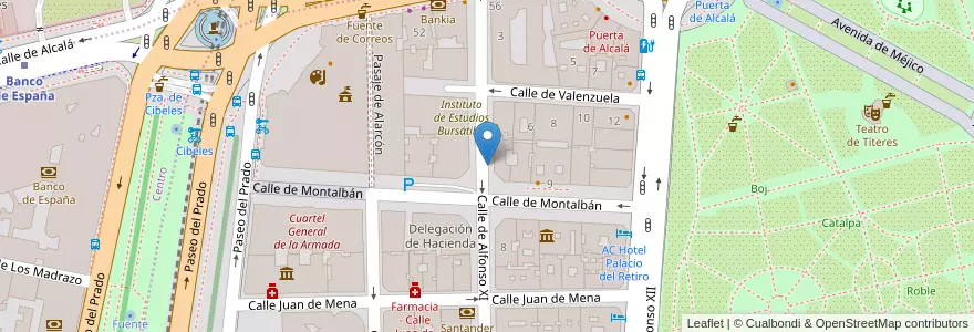 Mapa de ubicacion de ALFONSO XI, CALLE, DE,7 en 西班牙, Comunidad De Madrid, Comunidad De Madrid, Área Metropolitana De Madrid Y Corredor Del Henares, Madrid.