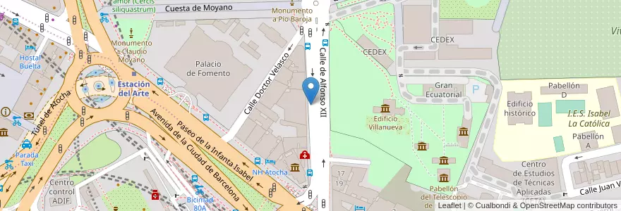 Mapa de ubicacion de ALFONSO XII, CALLE, DE,62 en Испания, Мадрид, Мадрид, Área Metropolitana De Madrid Y Corredor Del Henares, Мадрид.