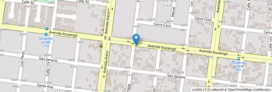 Mapa de ubicacion de Alhama en الأرجنتين, Misiones, Departamento Capital, Municipio De Posadas, Posadas.
