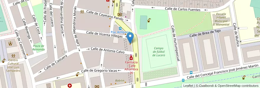 Mapa de ubicacion de Alhambra en 스페인, Comunidad De Madrid, Comunidad De Madrid, Área Metropolitana De Madrid Y Corredor Del Henares, 마드리드.