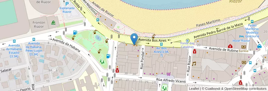 Mapa de ubicacion de Alí Baba en İspanya, Galicia / Galiza, A Coruña, A Coruña, A Coruña.
