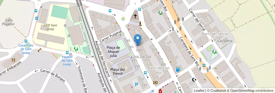 Mapa de ubicacion de Ali Baba en Sepanyol, Catalunya, Barcelona, Baix Llobregat, Sant Vicenç Dels Horts.