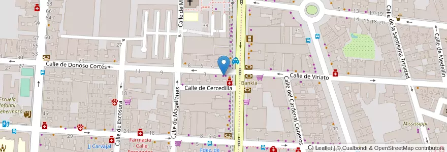 Mapa de ubicacion de Alimentación Géminis en إسبانيا, منطقة مدريد, منطقة مدريد, Área Metropolitana De Madrid Y Corredor Del Henares, مدريد.