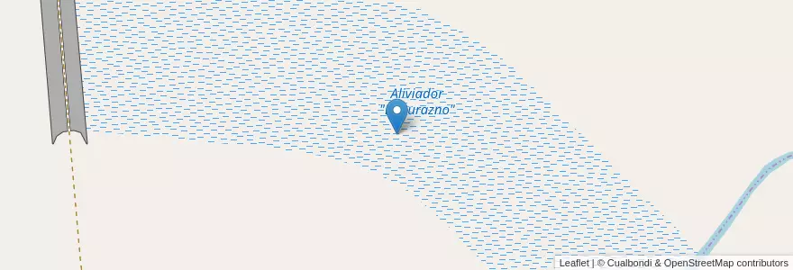 Mapa de ubicacion de Aliviador "El Durazno" en アルゼンチン, ブエノスアイレス州, Partido De General Rodríguez.