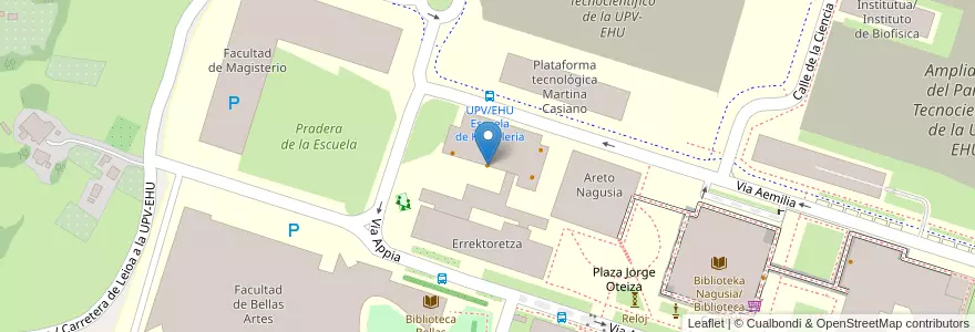 Mapa de ubicacion de Alkatele en Испания, Страна Басков, Bizkaia, Bilboaldea, Leioa.