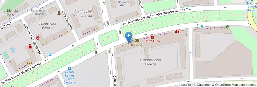 Mapa de ubicacion de All-in Sports Bar en Espanha, Comunidade Valenciana, Alacant / Alicante, L'Alacantí, Alacant / Alicante.