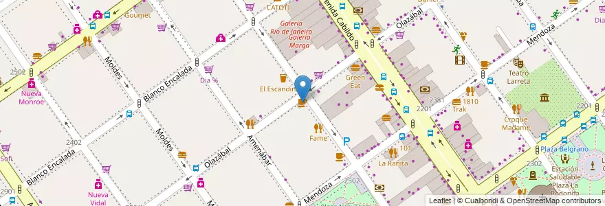 Mapa de ubicacion de All Saints Café, Belgrano en アルゼンチン, Ciudad Autónoma De Buenos Aires, ブエノスアイレス, Comuna 13.