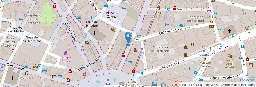 Mapa de ubicacion de All U Can Eat en スペイン, マドリード州, Comunidad De Madrid, Área Metropolitana De Madrid Y Corredor Del Henares, Madrid.