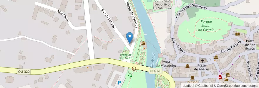 Mapa de ubicacion de Allariz en Испания, Галисия, Оuренсе, Allariz-Maceda, Allariz.