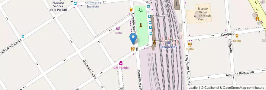 Mapa de ubicacion de Allegrino en Argentinië, Buenos Aires, Partido De Lomas De Zamora, Temperley.