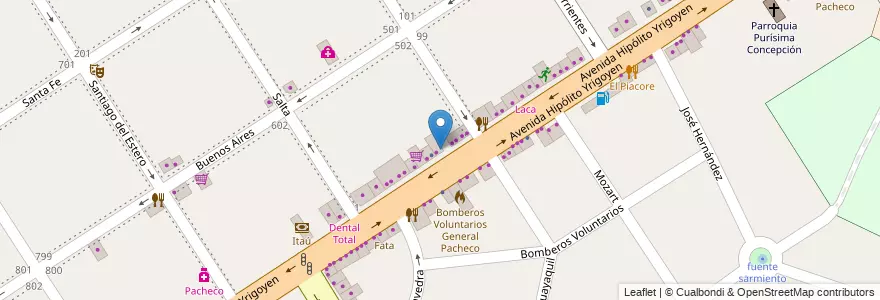 Mapa de ubicacion de Allegro en Arjantin, Buenos Aires, Partido De Tigre, General Pacheco.