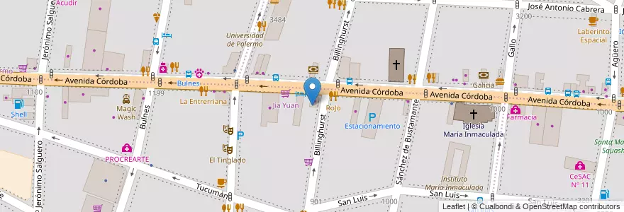 Mapa de ubicacion de Alliance Française Palermo, Almagro en 阿根廷, Ciudad Autónoma De Buenos Aires, 布宜诺斯艾利斯.