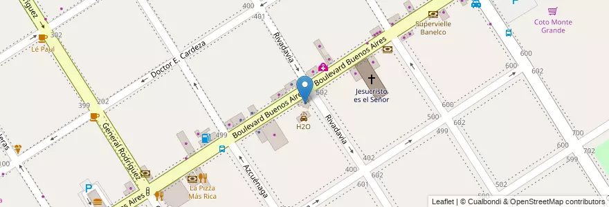 Mapa de ubicacion de Allianz en アルゼンチン, ブエノスアイレス州, Partido De Esteban Echeverría, Monte Grande.
