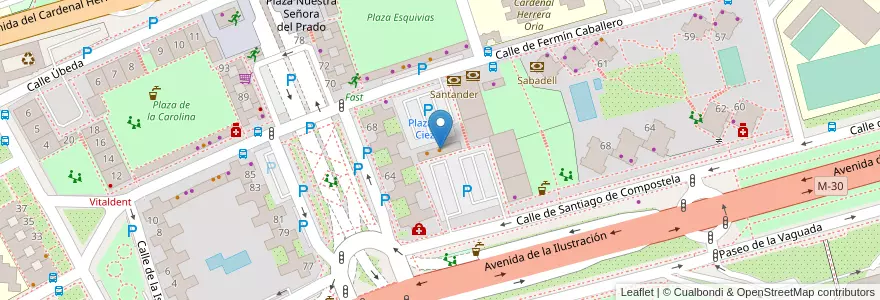 Mapa de ubicacion de Allo Pizza en 西班牙, Comunidad De Madrid, Comunidad De Madrid, Área Metropolitana De Madrid Y Corredor Del Henares, Madrid.