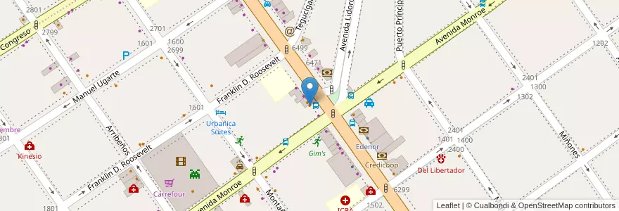 Mapa de ubicacion de Alma Braga, Belgrano en Arjantin, Ciudad Autónoma De Buenos Aires, Buenos Aires, Comuna 13.