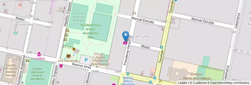 Mapa de ubicacion de Alma de niño en الأرجنتين, سانتا في, Departamento Rosario, Municipio De Funes, Funes.
