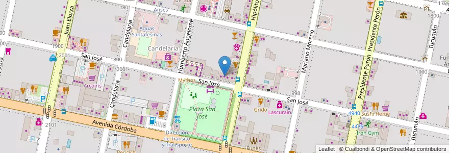 Mapa de ubicacion de Alma Morena en Arjantin, Santa Fe, Departamento Rosario, Municipio De Funes, Funes.