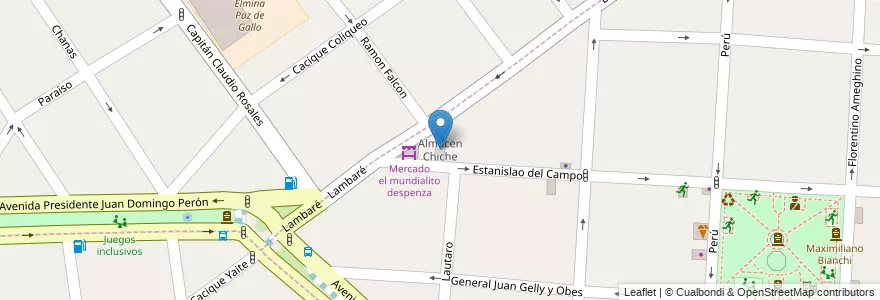 Mapa de ubicacion de Almacen Chiche en Argentina, Buenos Aires, Partido De Morón.