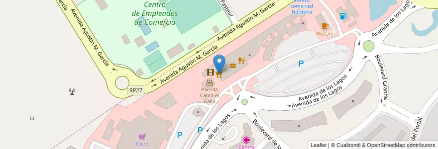 Mapa de ubicacion de Almacén de Pizzas en الأرجنتين, بوينس آيرس, Partido De Tigre, Nordelta.