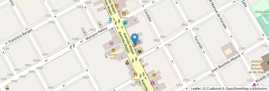 Mapa de ubicacion de Almacén de Pizzas en Argentinië, Buenos Aires, Partido De Vicente López, Vicente López.