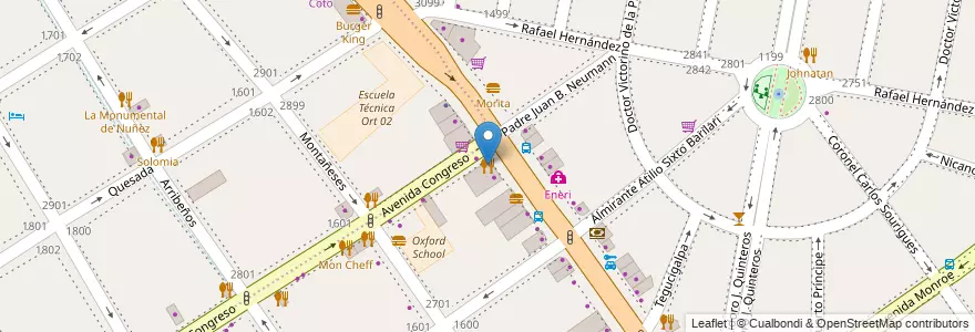 Mapa de ubicacion de Almacén de Pizzas, Belgrano en Argentinië, Ciudad Autónoma De Buenos Aires, Buenos Aires, Comuna 13.