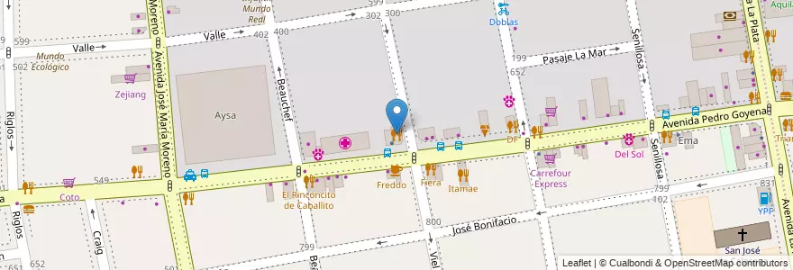 Mapa de ubicacion de Almacén de Pizzas, Caballito en الأرجنتين, Ciudad Autónoma De Buenos Aires, Buenos Aires, Comuna 6.