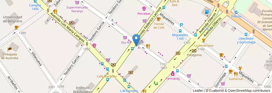 Mapa de ubicacion de Almacén de Pizzas, Palermo en アルゼンチン, Ciudad Autónoma De Buenos Aires, ブエノスアイレス, Comuna 14.