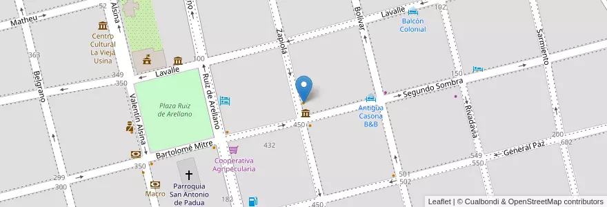 Mapa de ubicacion de Almacén de Ramos Generales en Arjantin, Buenos Aires, Partido De San Antonio De Areco, San Antonio De Areco.