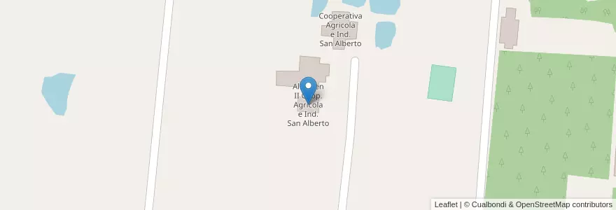 Mapa de ubicacion de Almacen II Coop. Agricola e Ind. San Alberto en Arjantin, Misiones, Departamento Libertador General San Martín, Municipio De Garuhapé.