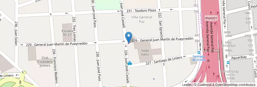 Mapa de ubicacion de Almacén Lo de Antonio en Аргентина, Буэнос-Айрес, Partido De Tres De Febrero, Ciudadela.