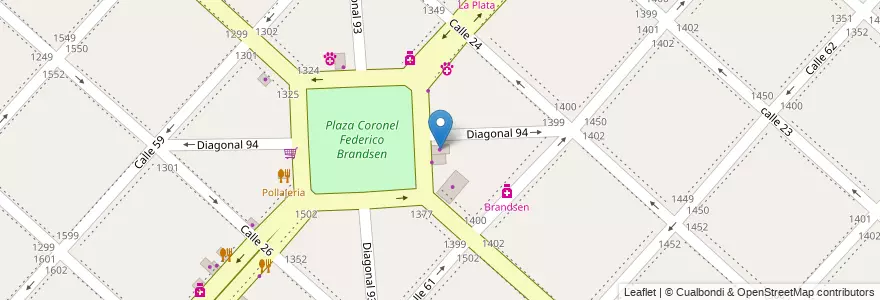 Mapa de ubicacion de Almacén y Kiosco, Casco Urbano en 아르헨티나, 부에노스아이레스주, Partido De La Plata, La Plata.