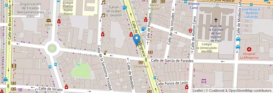 Mapa de ubicacion de AlmaCheli Hecho A Mano en Испания, Мадрид, Мадрид, Área Metropolitana De Madrid Y Corredor Del Henares, Мадрид.