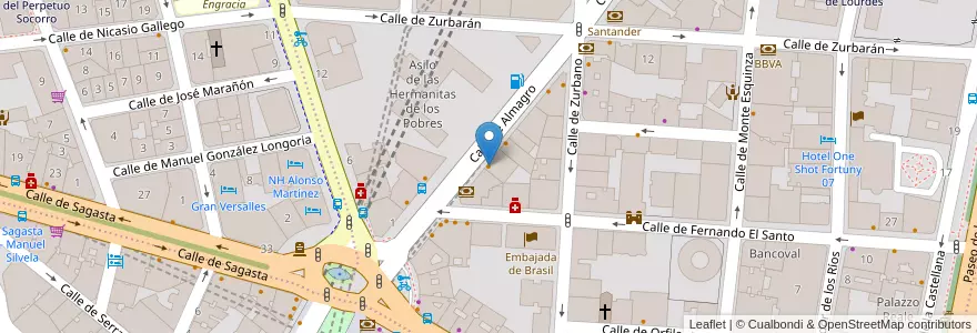 Mapa de ubicacion de Almagro en 西班牙, Comunidad De Madrid, Comunidad De Madrid, Área Metropolitana De Madrid Y Corredor Del Henares, Madrid.