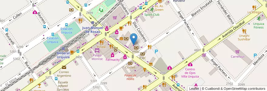 Mapa de ubicacion de Almaraz, Villa Urquiza en 阿根廷, Ciudad Autónoma De Buenos Aires, Comuna 12, 布宜诺斯艾利斯.