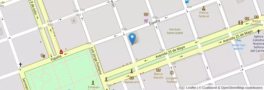 Mapa de ubicacion de Almendra en アルゼンチン, フォルモサ州, Departamento Formosa, Municipio De Formosa, Formosa.