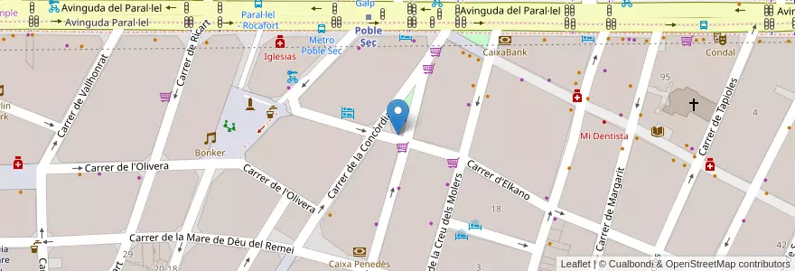 Mapa de ubicacion de Almirall en 西班牙, Catalunya, Barcelona, Barcelonès, Barcelona.