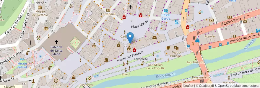 Mapa de ubicacion de Alonso en İspanya, Castilla Y León, Burgos, Alfoz De Burgos, Burgos.